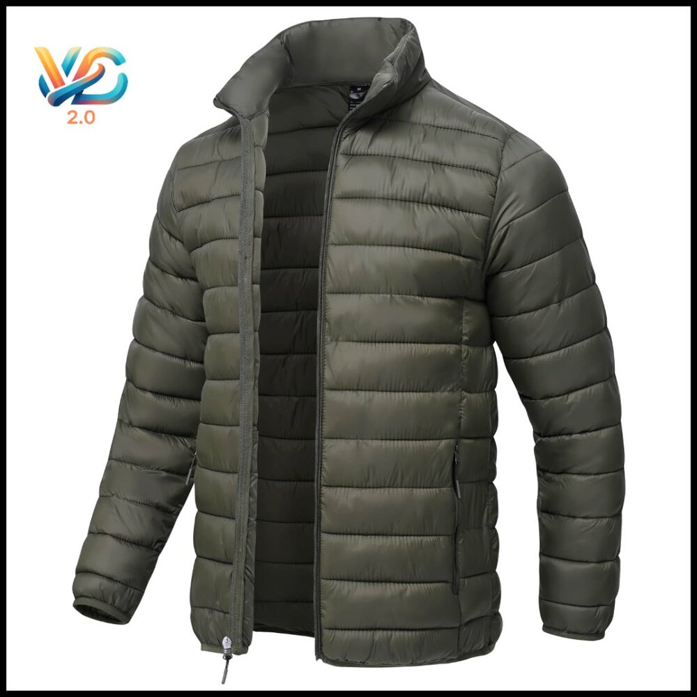 Men's Lightweight Puffer Down Jacket Waterproof I… - image 1